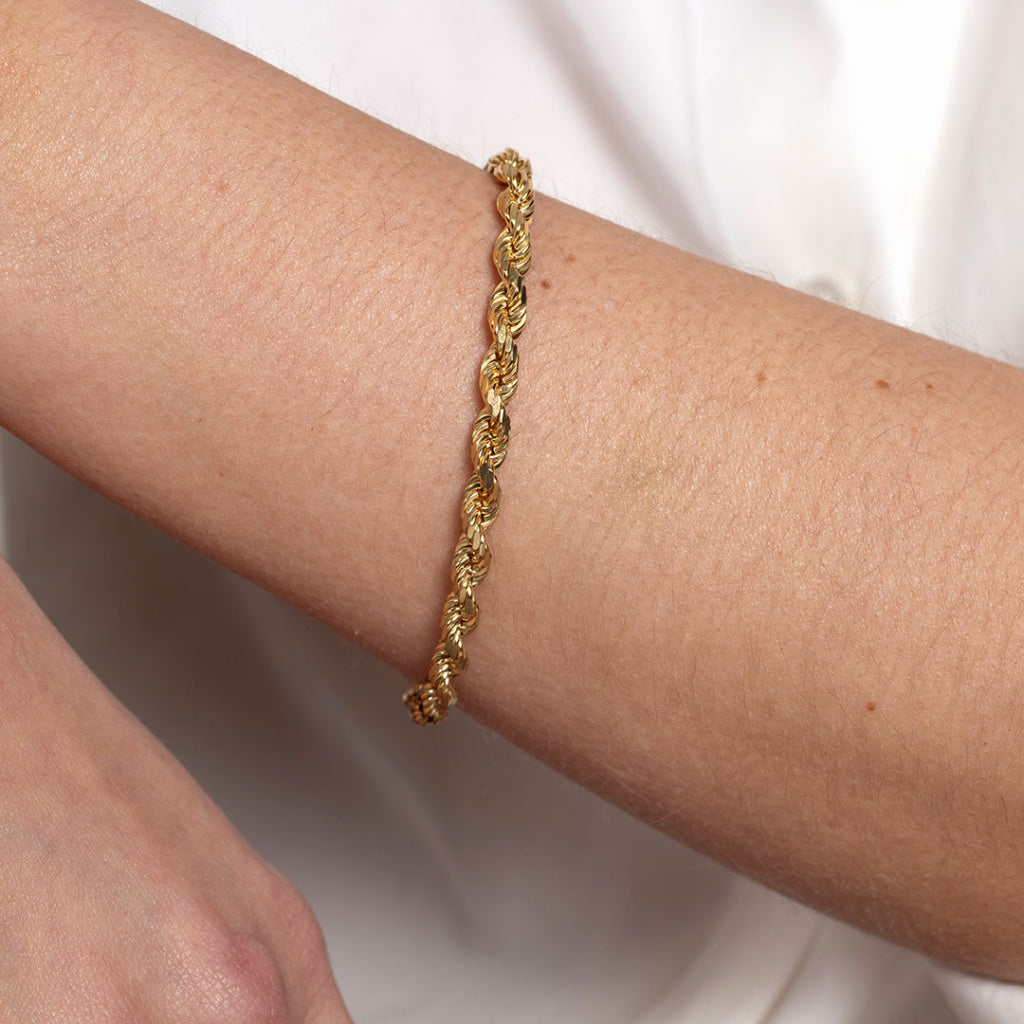 Fisher Solid Rope Bracelet 4.8mm | 9ct Gold - Bracelet
