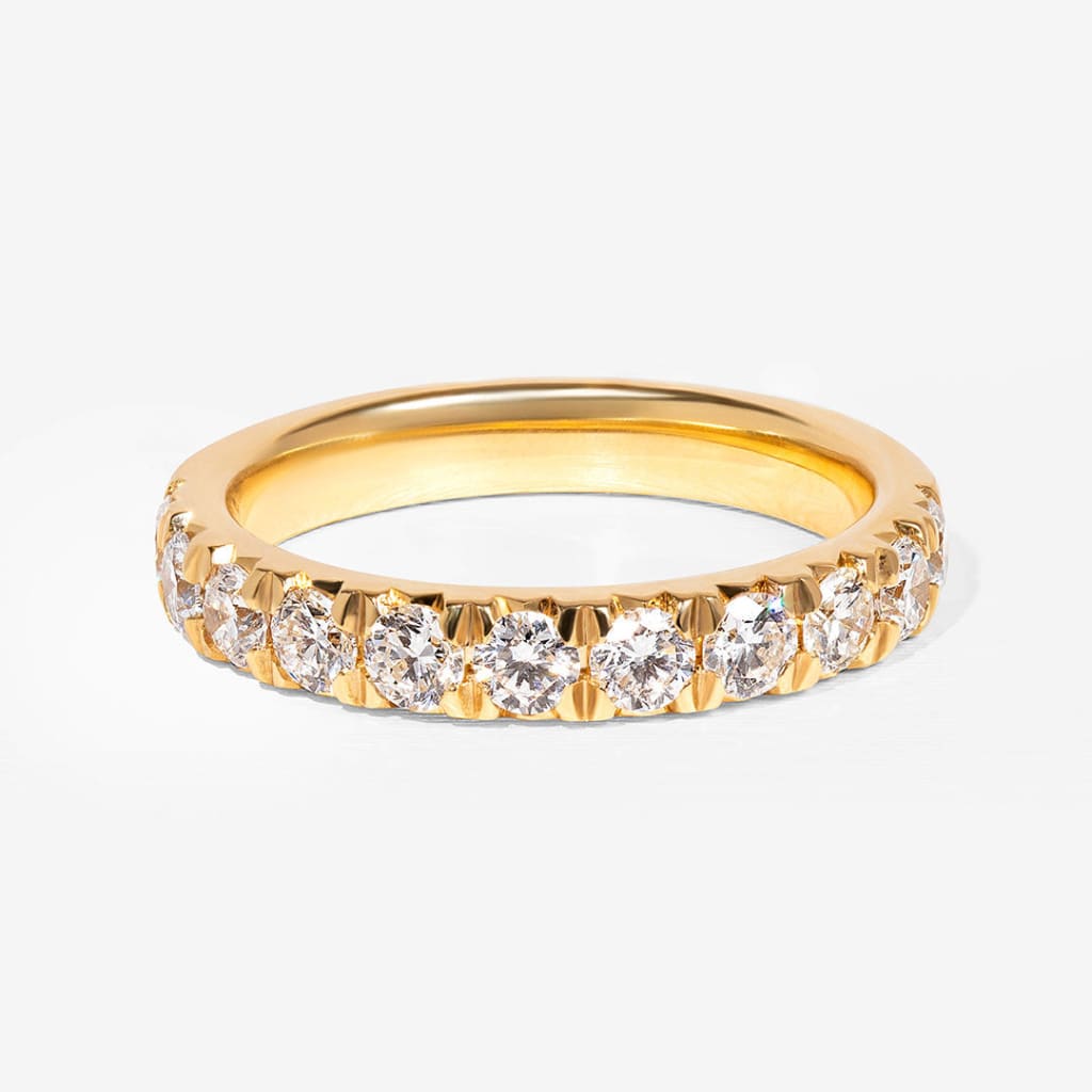 Fishtail 18ct Gold | Lab Grown Diamond Eternity Ring - Rings