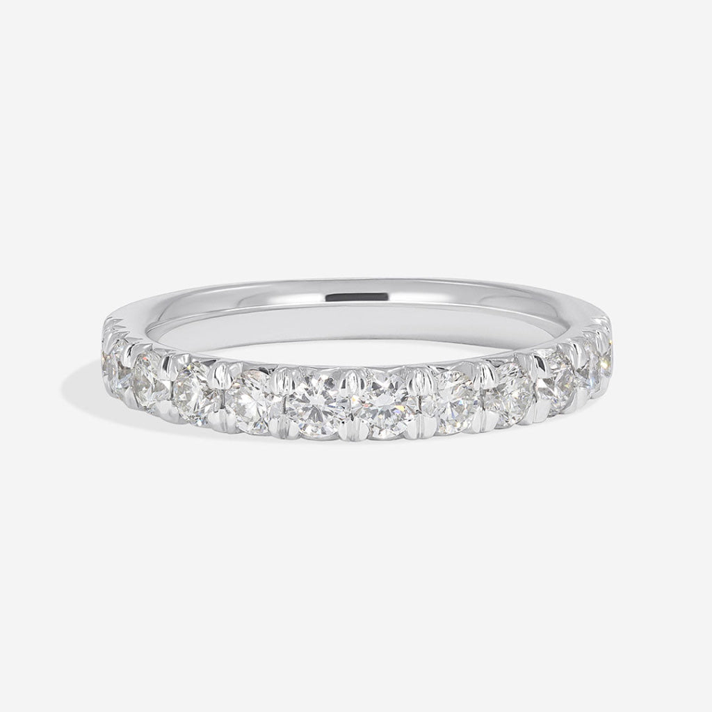 Fishtail - 0.75ct platinum wedding band