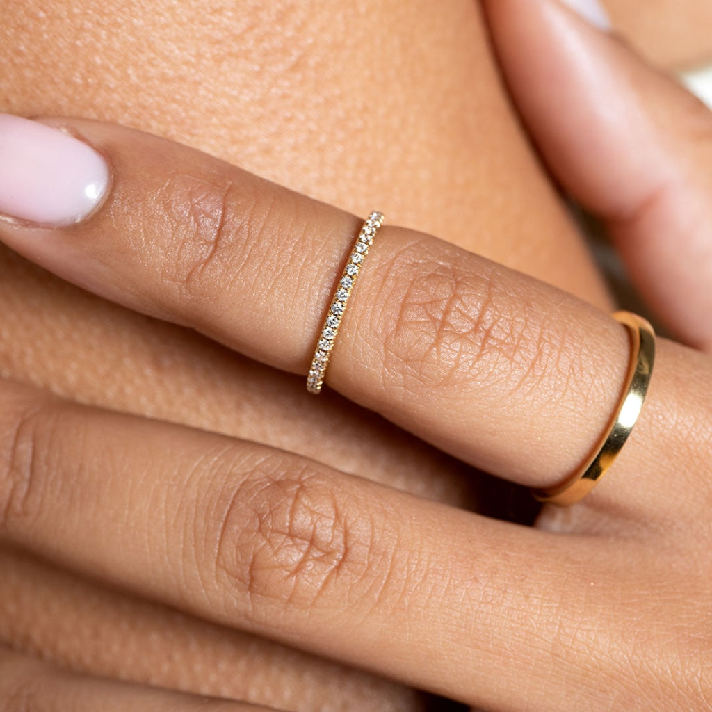 18ct gold diamond fishtail wedding ring dublin