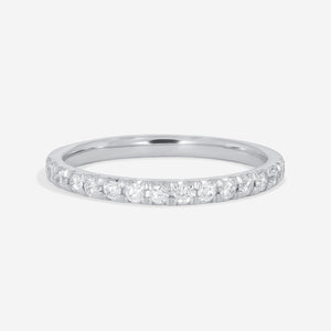 Fishtail | Diamond Wedding Ring in 18ct White Gold