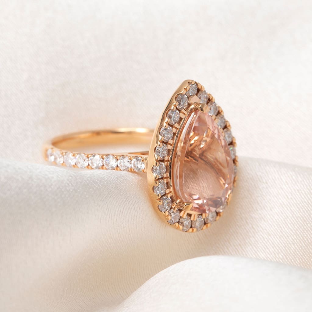 FLAMINGO | Morganite Diamond Ring - Rings