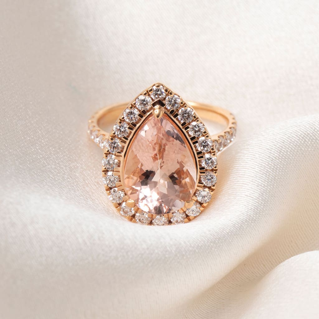FLAMINGO | Morganite Diamond Ring - Rings