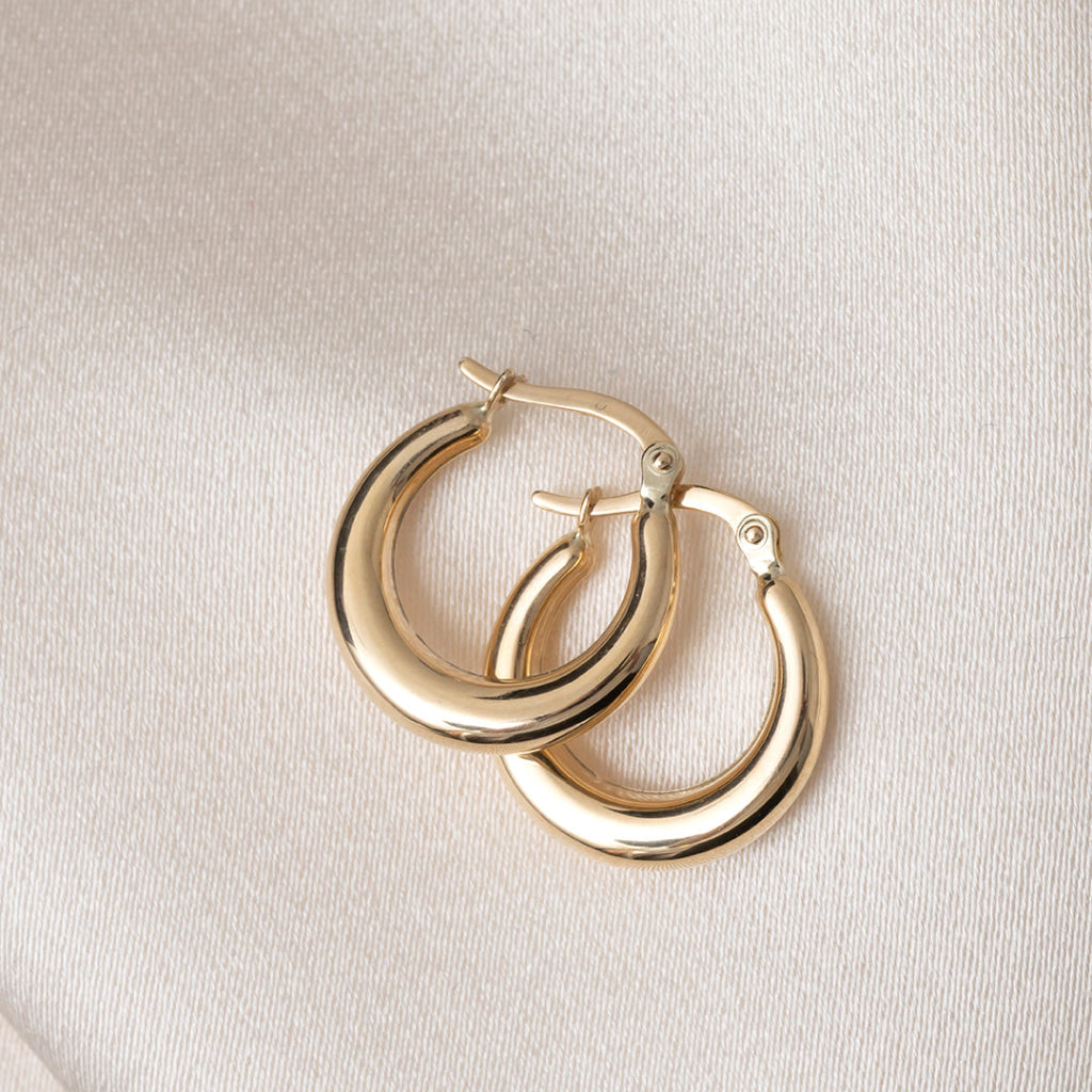 Flare Hoop Earrings | 9ct Gold