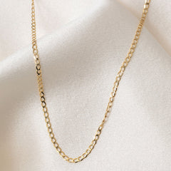 Flat Curb Chain | 9ct Gold