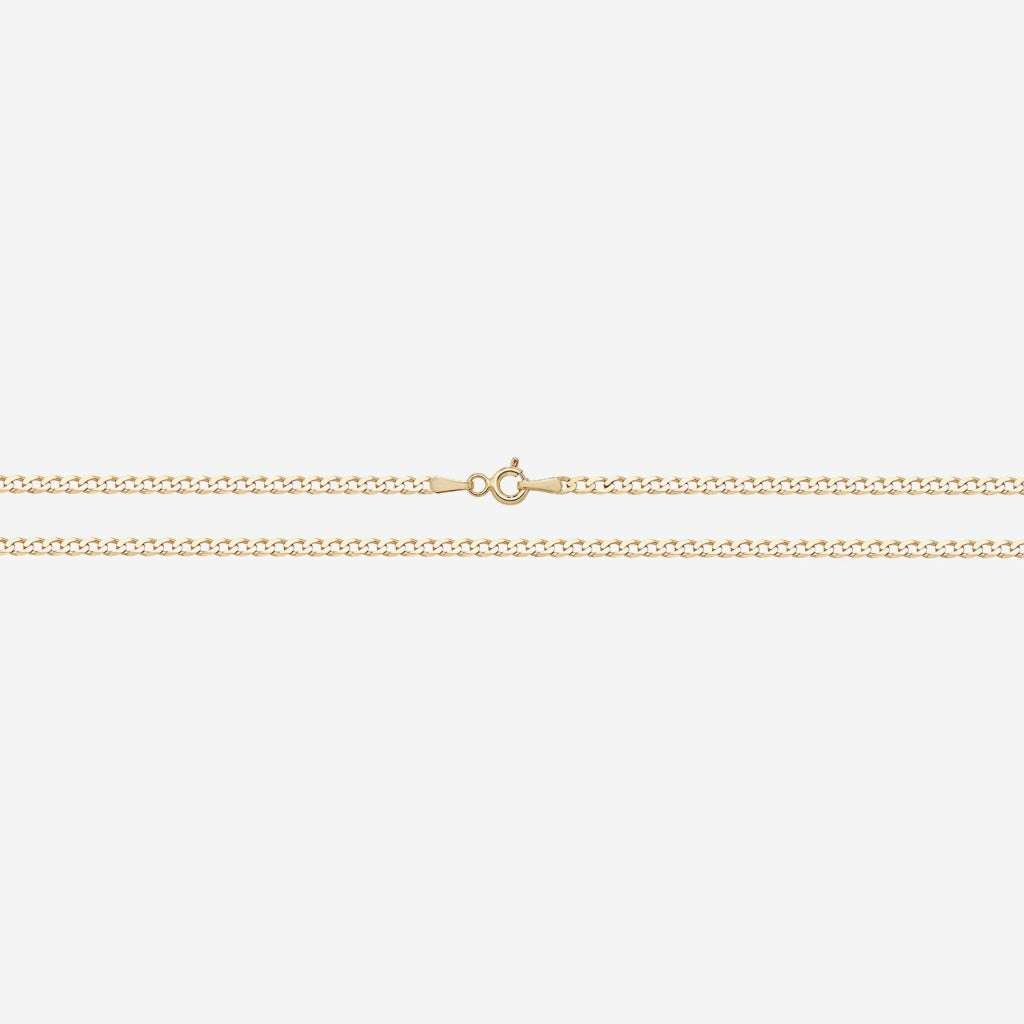 Flat Curb Chain | 9ct Gold