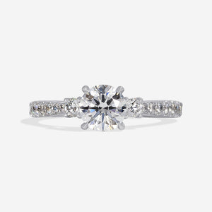 FLEUR 1.40ct | Round 3-Stone Lab Grown Diamond Engagement Ring in Platinum