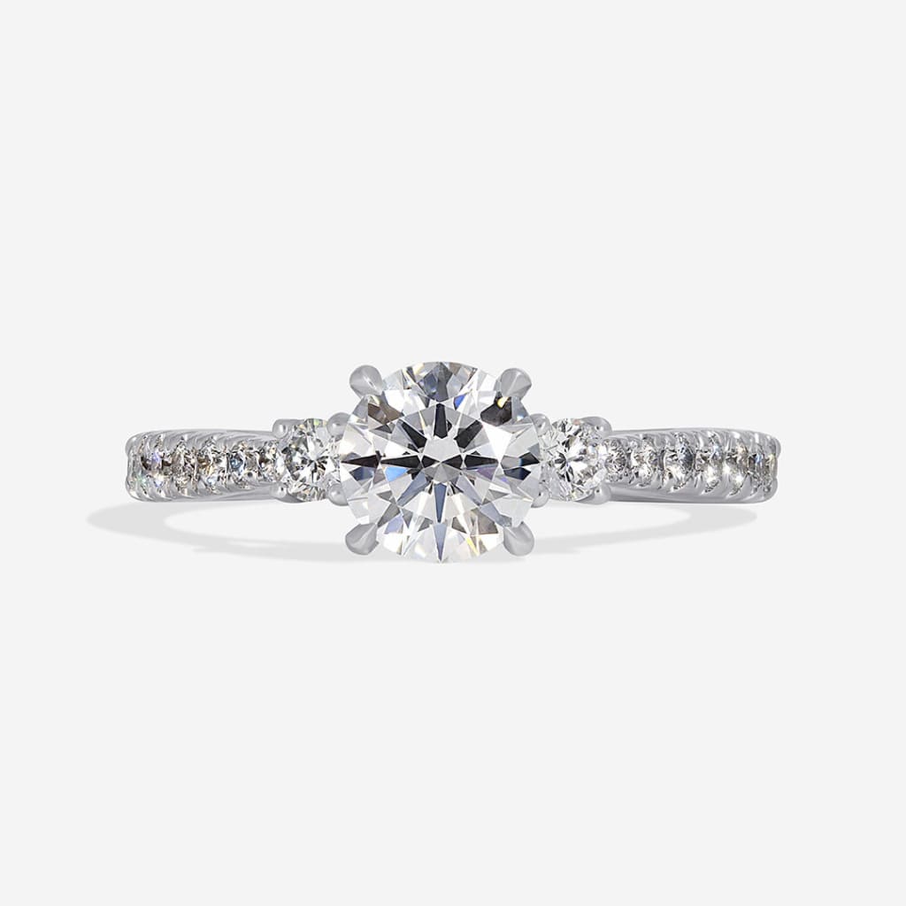 Fleur Platinum Lab Grown Engagement Ring