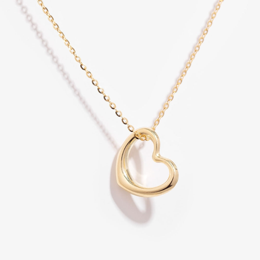 Floating Heart Necklace | 9ct Gold - Necklace