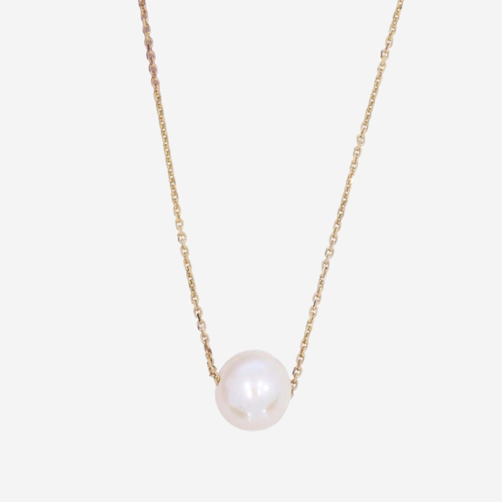 Floating Pearl Necklace | 9ct Gold - Necklace