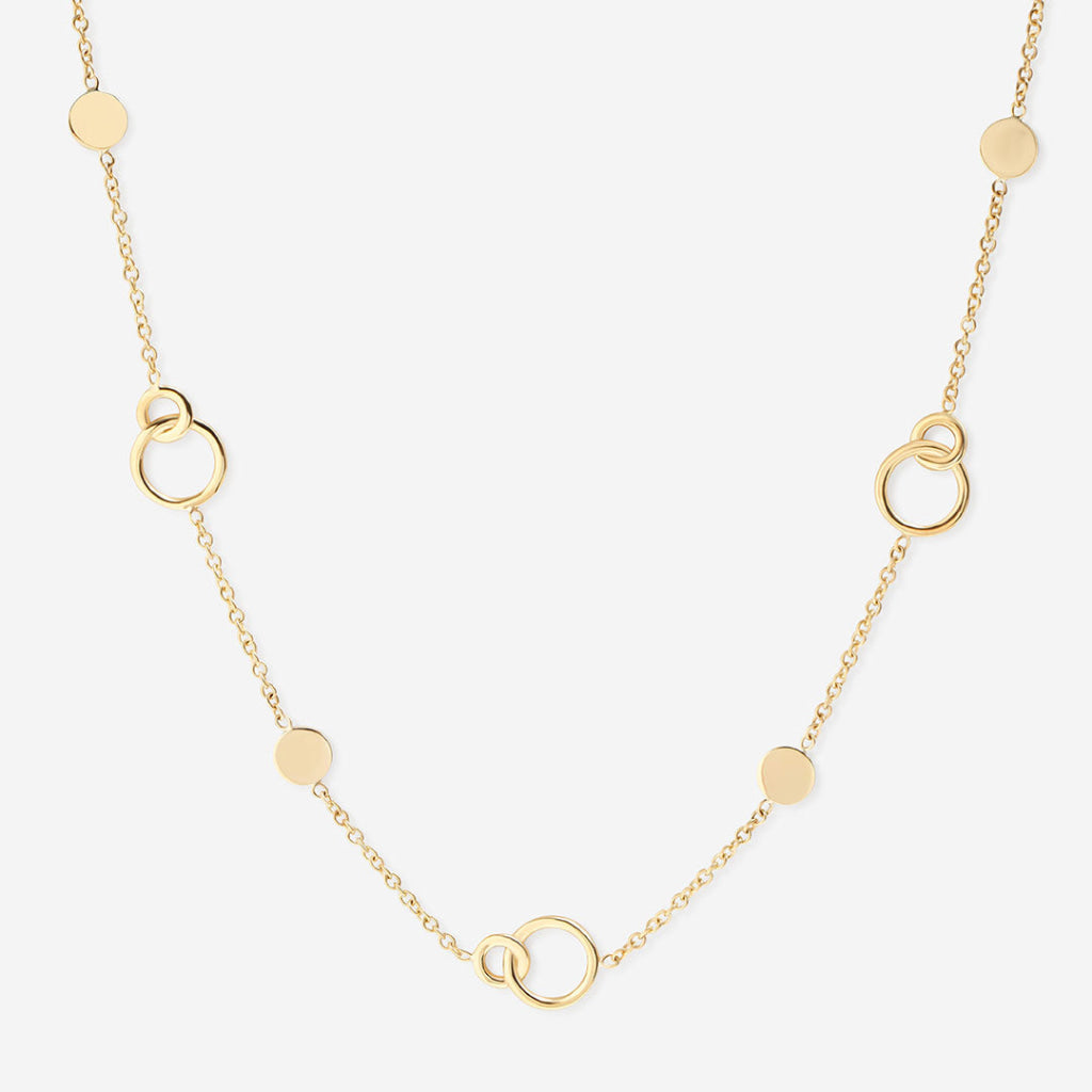 yellow gold fancy link necklet 