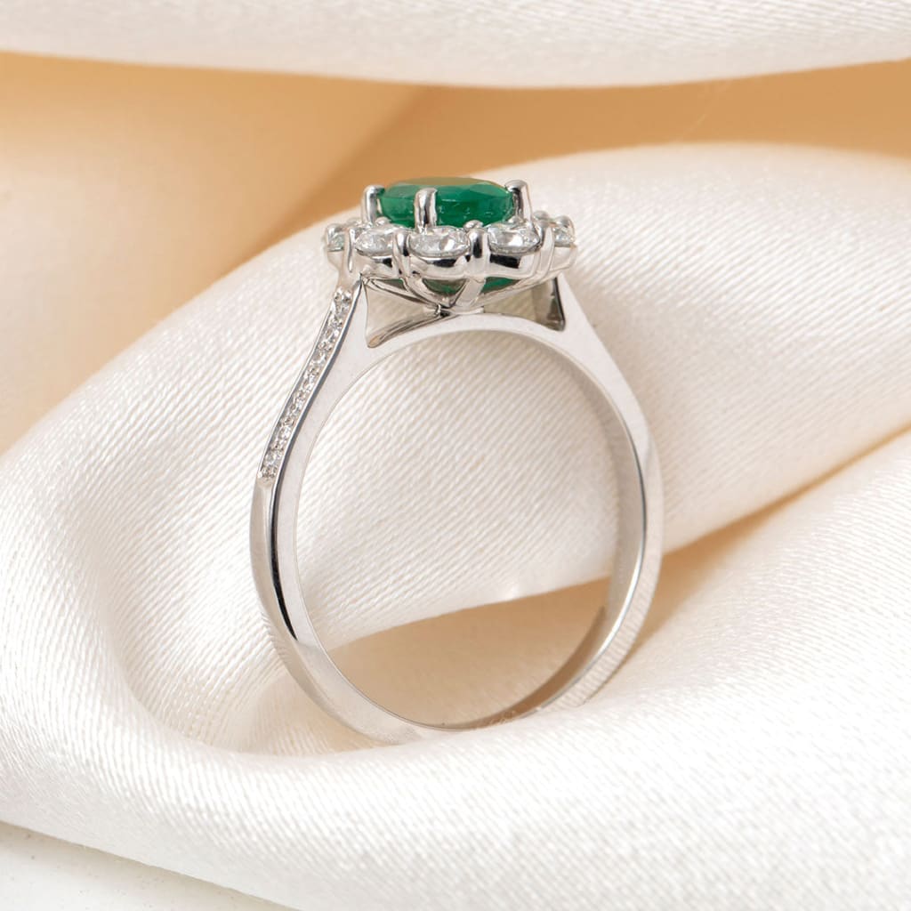 FLOURISH Platinum | Emerald Diamond Ring - Rings