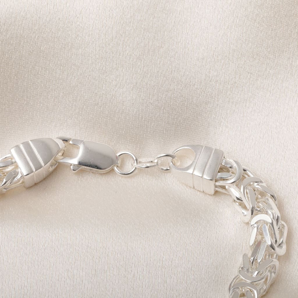 silver lobster catch on gents bracelet