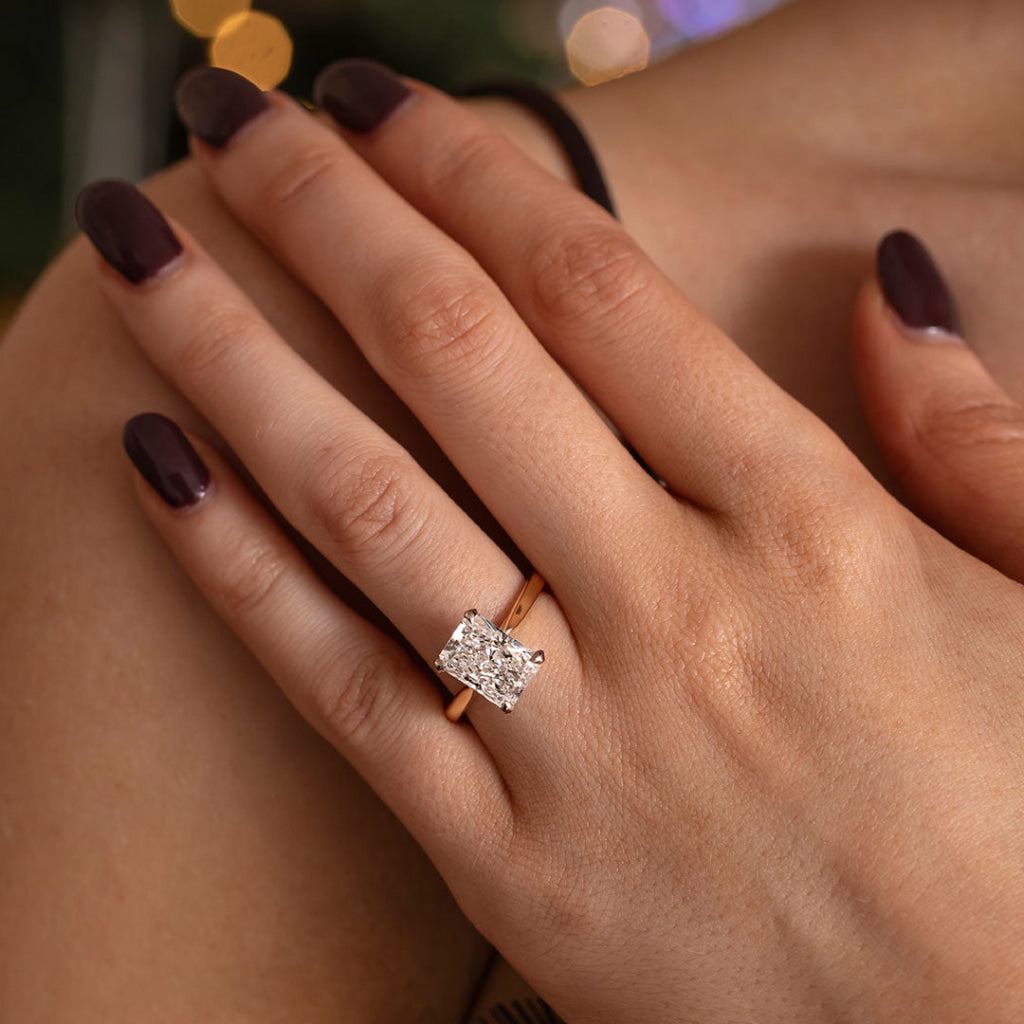 FONTAINE 3ct | Radiant Lab Grown Diamond Engagement Ring
