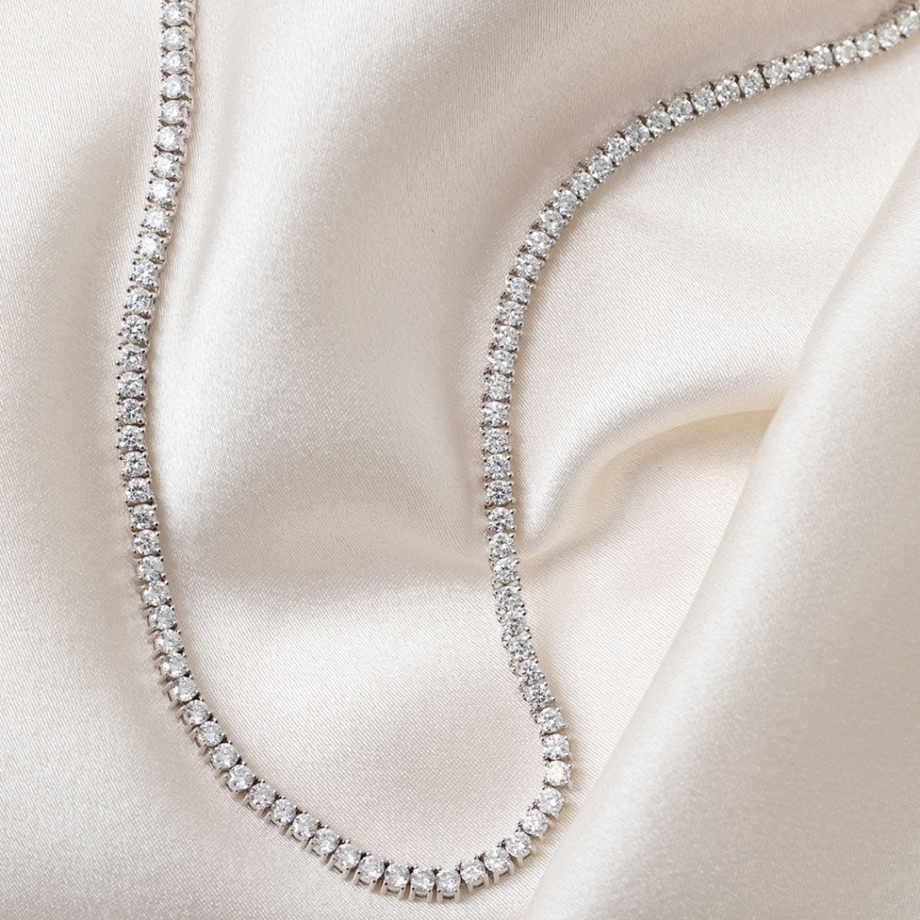 FORTUNE 10ct | Lab Grown Diamond Necklace in 9ct White Gold