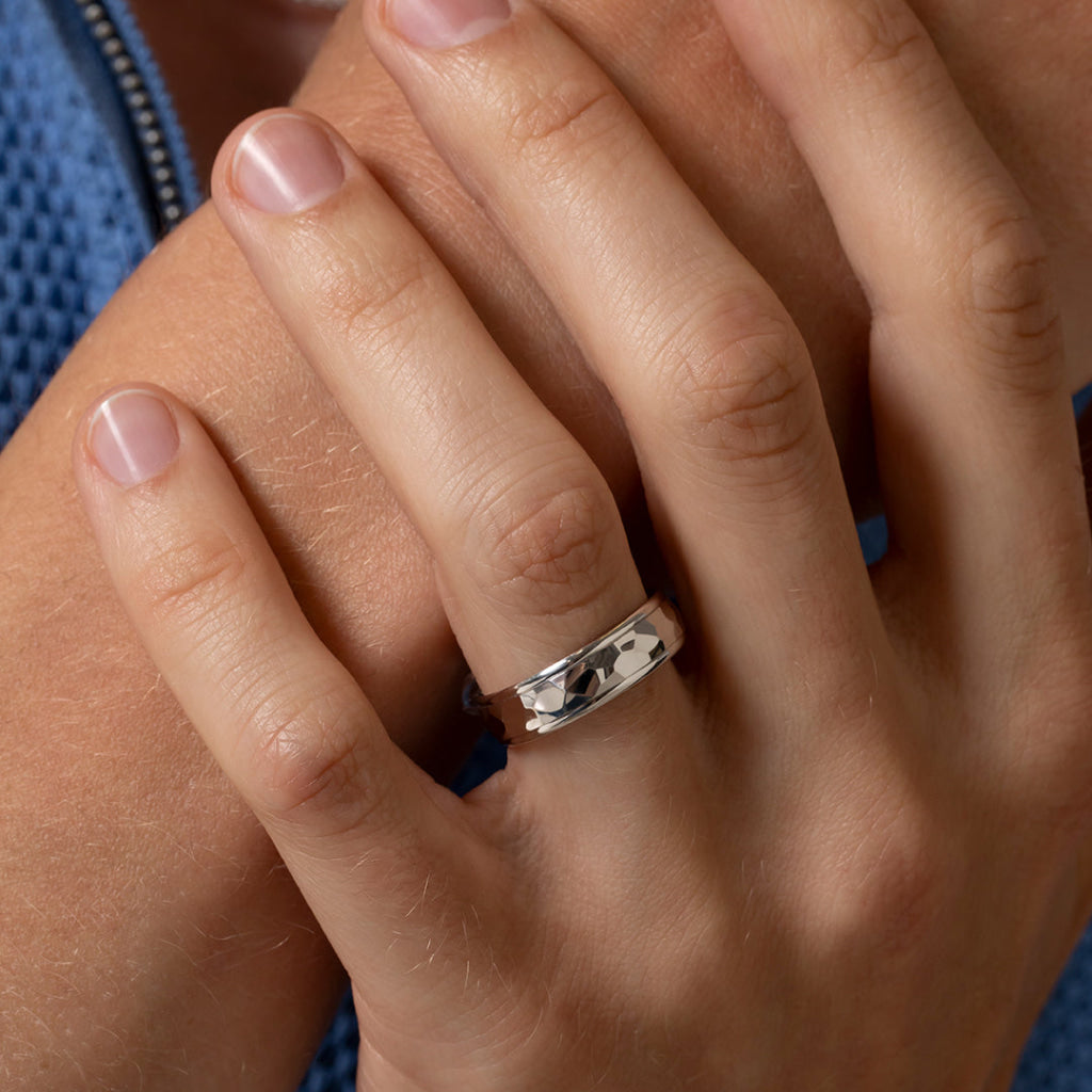 FOSTER 6mm | Men’s Wedding Ring in 9ct White Gold - Rings