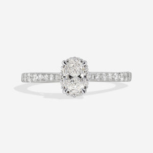 FRANKLIN 0.70ct | Oval Solitaire Diamond Engagement Ring in 18ct White Gold