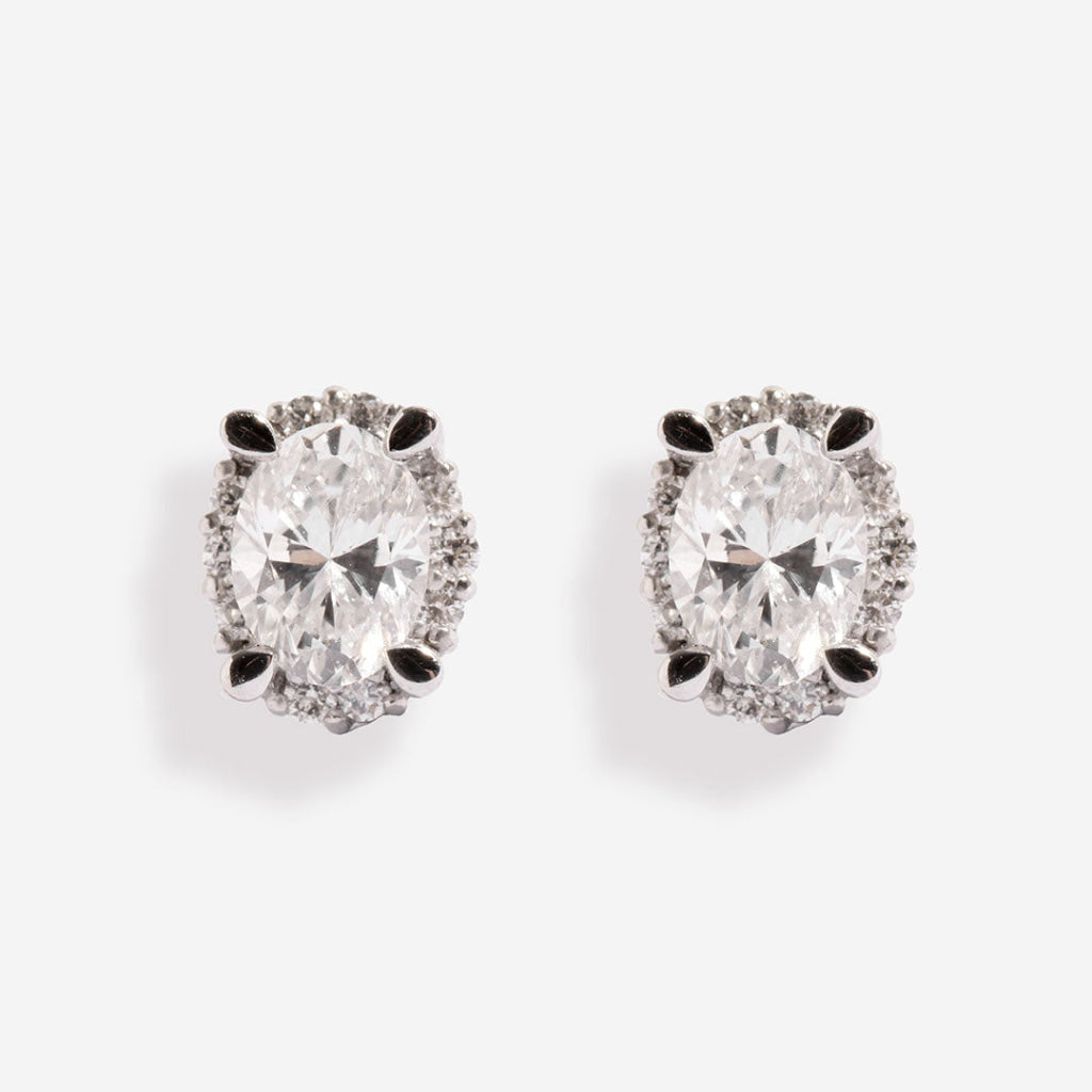Franklin Diamond Earrings | 18ct White Gold - Earrings