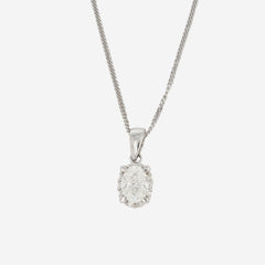 Franklin Diamond Necklace | 18ct White Gold - Necklace
