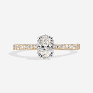 FRANKLIN | Oval Solitaire Diamond Set in 18ct Gold 0.70ct