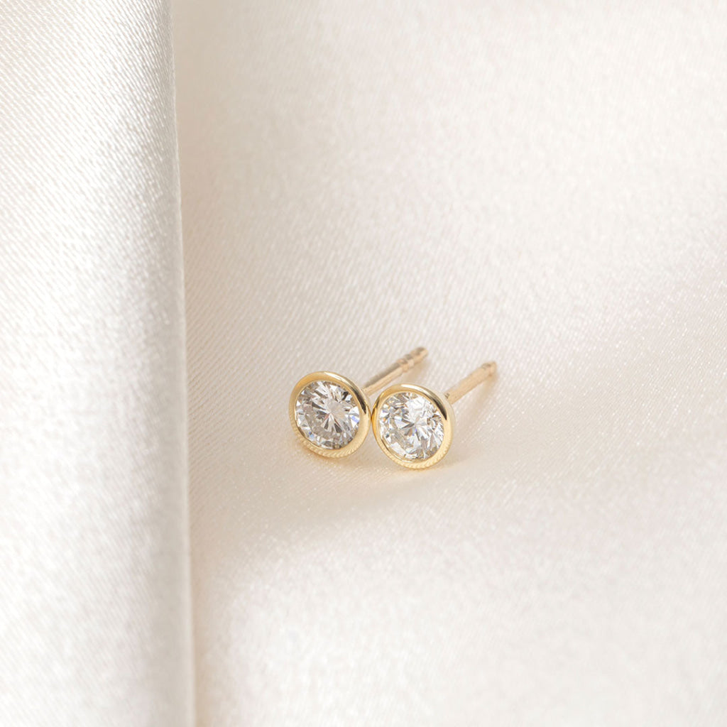 FREDA - 0.50ct | Bezel set Lab Grown Diamond Earrings