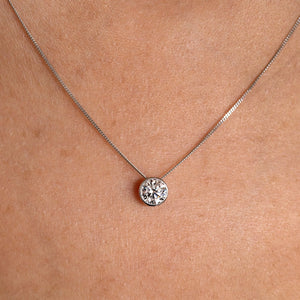 FREDA 0.50ct | Round Cut Lab Grown Diamond Necklace in 9ct White Gold