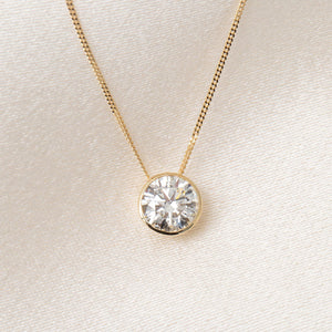 FREDA 0.70ct | Round Cut Lab Grown Diamond Necklace in 9ct Gold