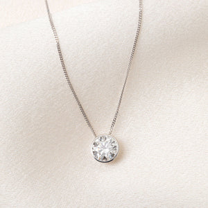 FREDA 0.70ct | Round Cut Lab Grown Diamond Necklace in 9ct White Gold