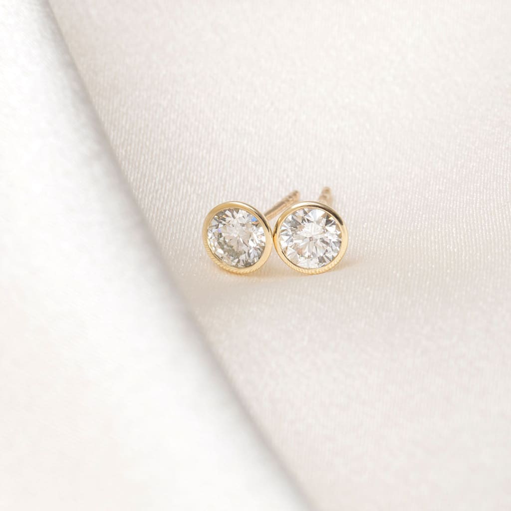 Freda 1.00ct Rubover Lab Grown Diamond Earrings | 9ct Gold