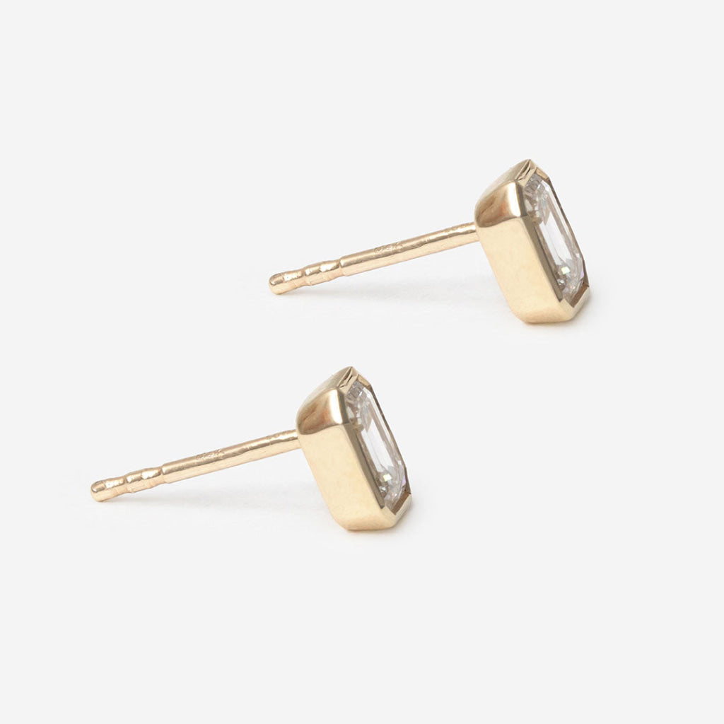 FREDA - 1ct | Emerald Cut Lab Grown Diamond Earrings in 9ct
