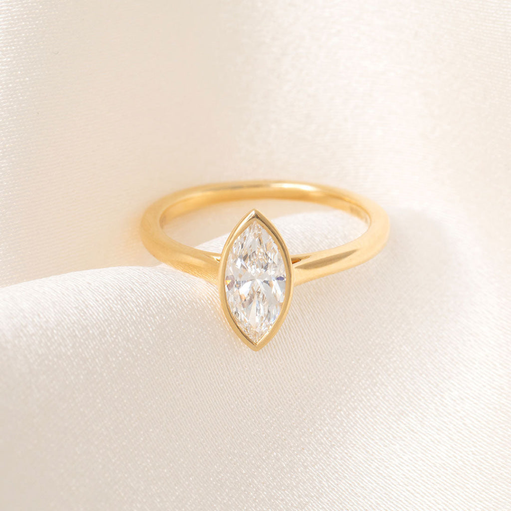 FREDA | Marquise Bezel Set Lab Diamond in 18ct Gold 1.00ct