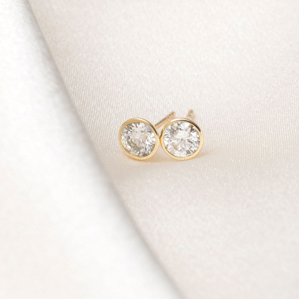 Freda 1.00ct Rubover Lab Grown Diamond Earrings | 9ct Gold