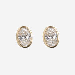 FREDA - 1ct | Oval Lab Grown Diamond Earrings in 9ct Gold