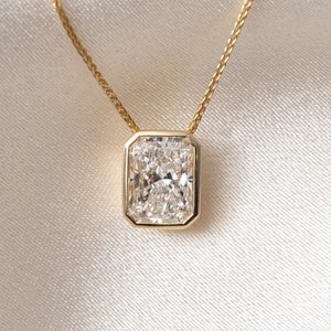 FREDA - 2ct | Radiant Lab Grown Diamond Necklace in 9ct Gold