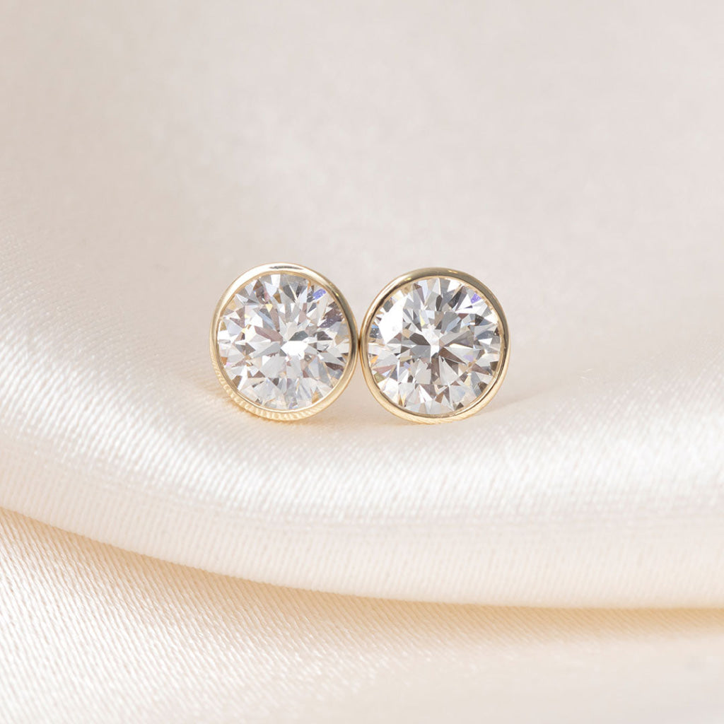 FREDA - 2ct | Rubover Lab Grown Diamond Earrings in 9ct Gold