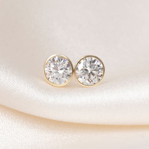 FREDA - 2ct | Rubover Lab Grown Diamond Earrings in 9ct Gold