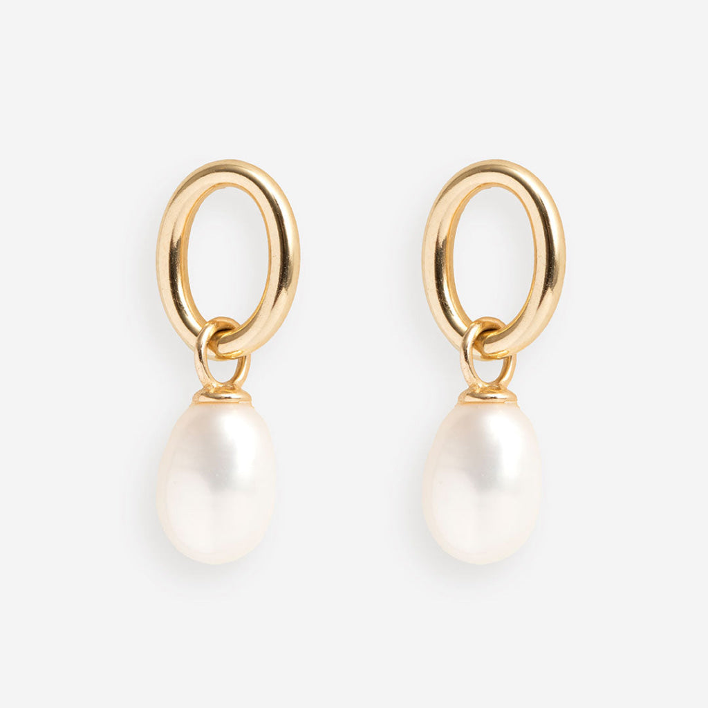 French Pearl Drop Earrings | 9ct Gold - Earrings