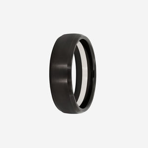 FRODE 6mm | Men's Wedding Ring in Zirconium & Silver