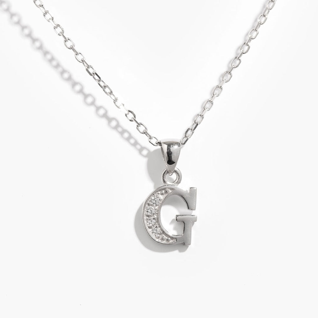 Sterling Silver Initial G Necklace