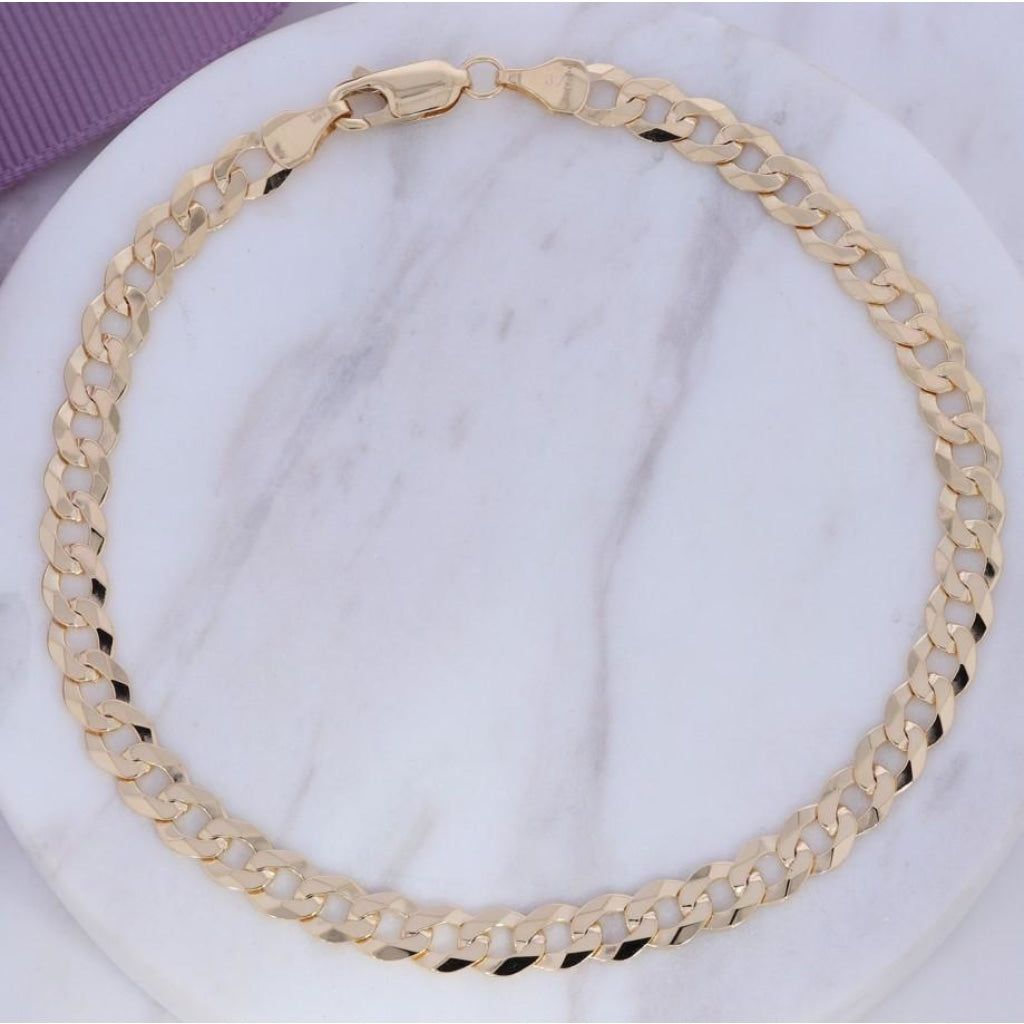 Gents Curb Bracelet | 9ct Gold - Bracelet