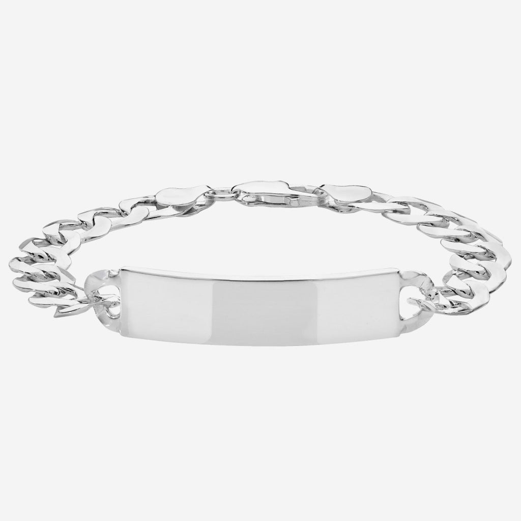 Gents Curb Identity Bracelet | Sterling Silver - Bracelet