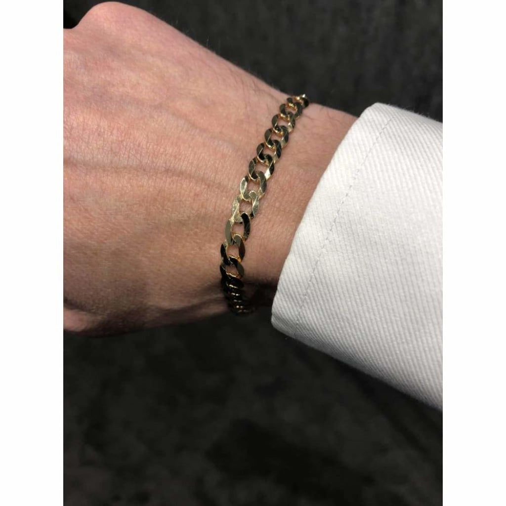 Gents Curb Bracelet | 9ct Gold - Gear Jewellers Dublin 