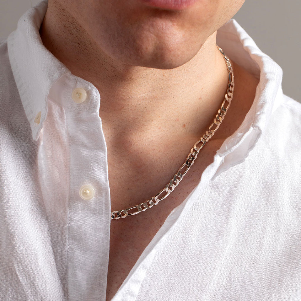 Gents Figaro Chain | Sterling Silver - Necklace