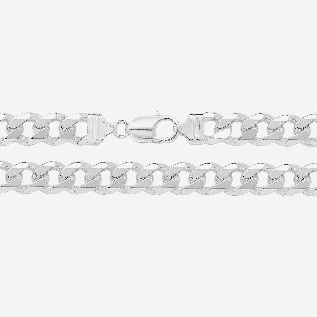 Gents Solid Curb Bracelet | Sterling Silver - Bracelet