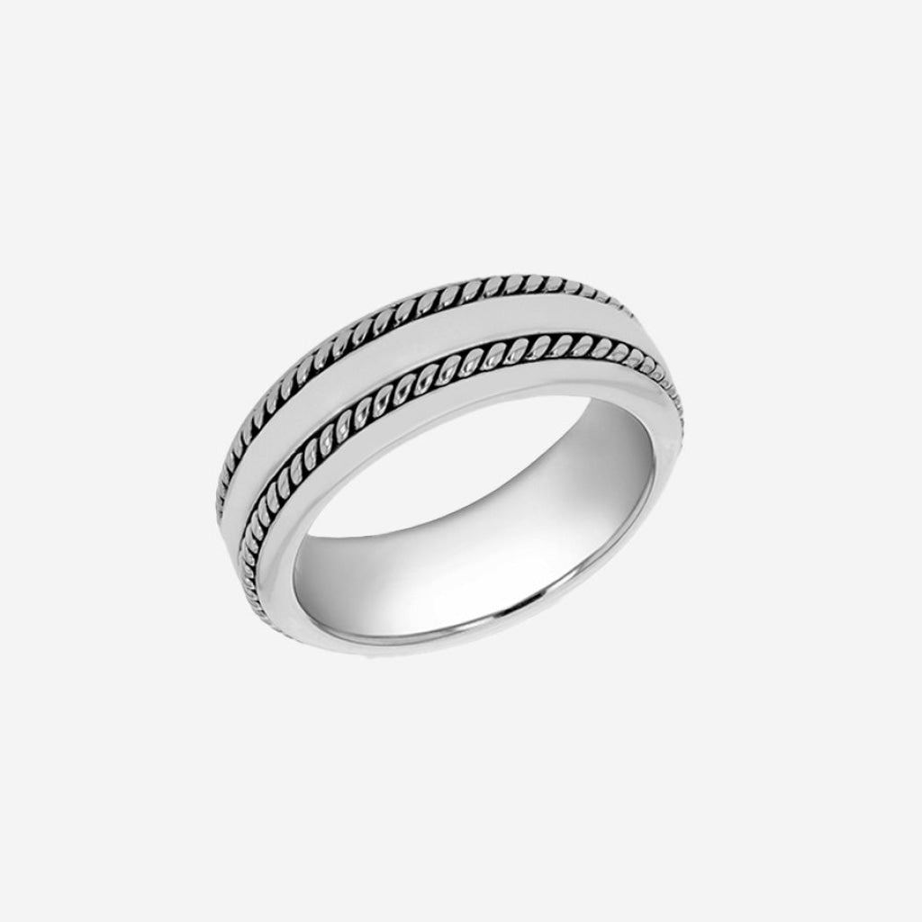 Gents Twist Ring | Sterling Silver - Rings