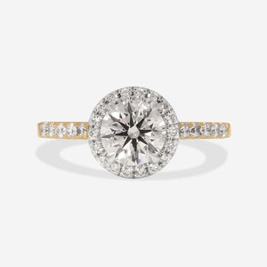GEORGIA 1.35ct | Round Halo Lab Grown Diamond Engagement Ring in 18ct Gold
