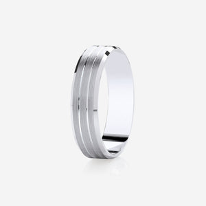 GIBSON 5mm | Men's Wedding Ring in 9ct White Gold