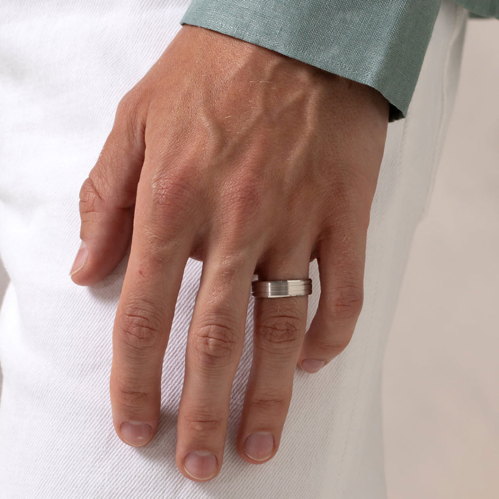 GIBSON 6mm | Men’s Wedding Ring in 9ct White Gold - Rings