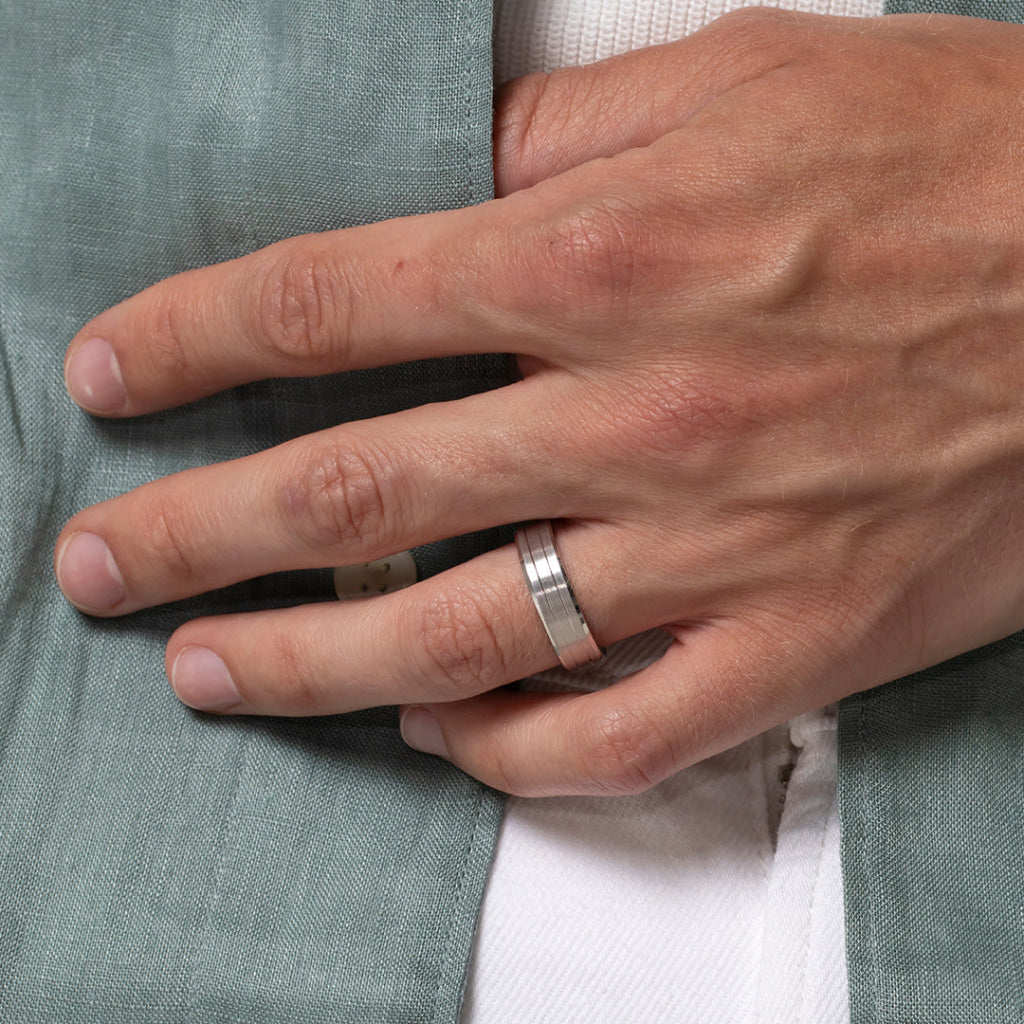 GIBSON 6mm | Men’s Wedding Ring in 9ct White Gold - Rings