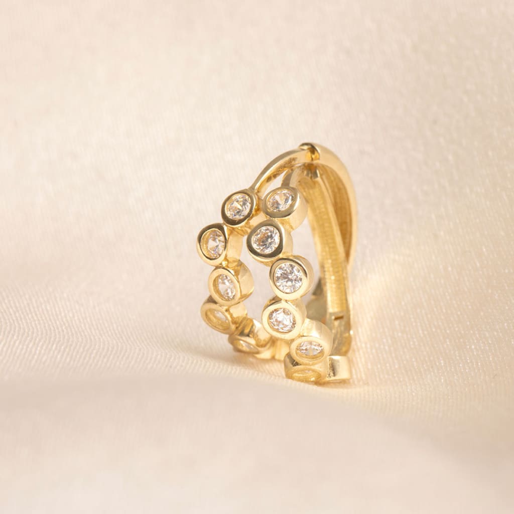 Glint Hoops | 9ct Gold - Earrings